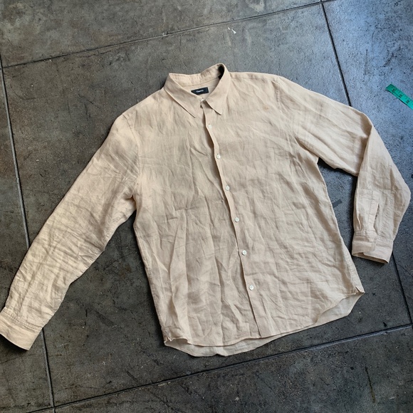 225$ Theory Irving Shirt in Relaxed Linen - Picture 1 of 12